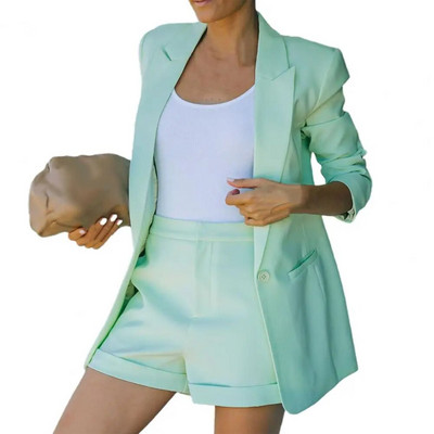 Jachetă de costum Elegante buzunare cu rever Jachetă de costum Femei confortabile Blazer Buzunare cu rever Costum haină Îmbrăcăminte exterioară