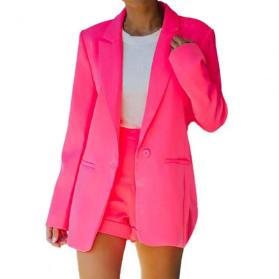 Jachetă de costum Elegante buzunare cu rever Jachetă de costum Femei confortabile Blazer Buzunare cu rever Costum haină Îmbrăcăminte exterioară