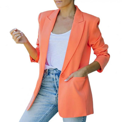 Jachetă de costum Elegante buzunare cu rever Jachetă de costum Femei confortabile Blazer Buzunare cu rever Costum haină Îmbrăcăminte exterioară