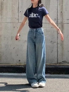 Τζιν για γυναίκες Κορεάτικη μόδα Vintage ίσιο παντελόνι Χειμώνας 2023 Νέο ψηλόμεσο casual streetwear γυναικεία ρούχα Y2k παντελόνια