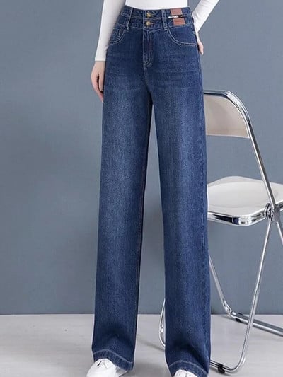 Vintage Streetwear Oversize 4xl Causal Széles Lábas Kot Pantolon Baggy Magas Derék Egyenes Farmer Női Koreai Stretch farmer nadrág
