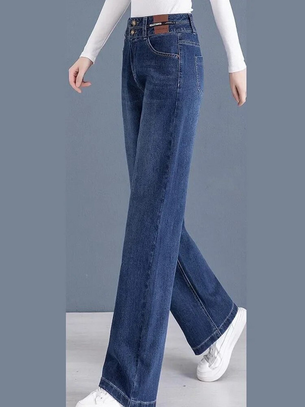 Vintage Streetwear Oversize 4xl Causal Széles Lábas Kot Pantolon Baggy Magas Derék Egyenes Farmer Női Koreai Stretch farmer nadrág