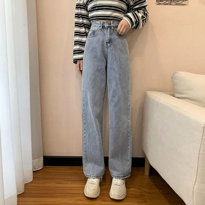 Farmer farmer Női Alkalmi Egyenes Harajuku Szivárvány Laza Elegáns Utcai Egyenes nadrág Retro Női Farmer