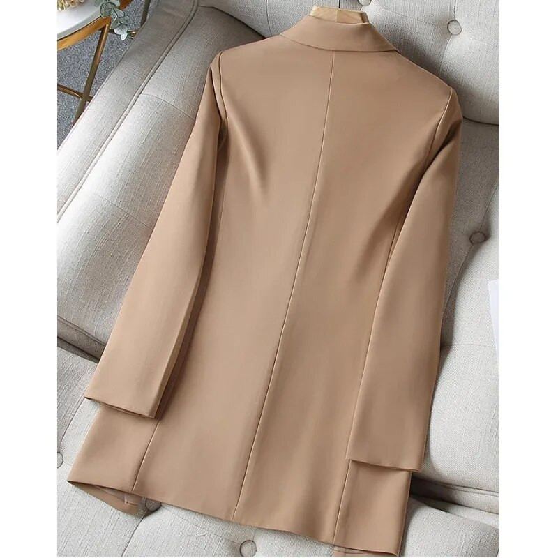 2023, novo usko odijelo, gornja jakna visoke kvalitete, crna kaki uredska ženska ženska poslovna radna odjeća, svečani kaput