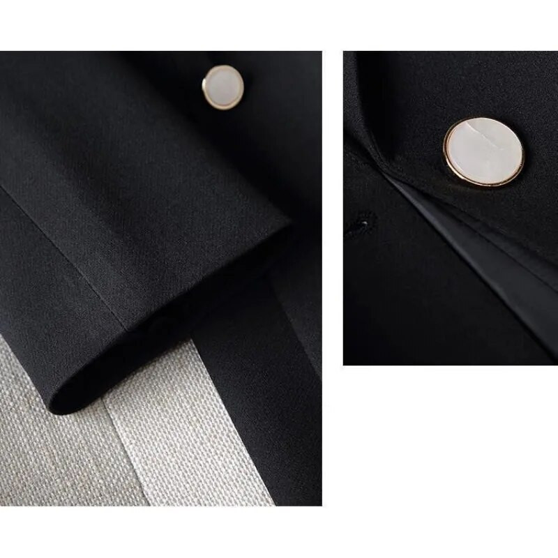 2023, novo usko odijelo, gornja jakna visoke kvalitete, crna kaki uredska ženska ženska poslovna radna odjeća, svečani kaput