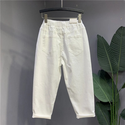 Χαριτωμένο, χρωματιστό, ψηλόμεσο φαρδύ τζιν, γυναικεία ανοιξιάτικη τσέπη, χαλαρό τζιν παντελόνι από χαρέμι 2023 Κορεατικά χιπ χοπ streetwear