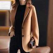 Γυναικείο μπλέιζερ Camel Style Spring Loose Casual Outwear Office Lady Loose Coat κοστούμι Σακάκι μονόπλευρο Commute Γυναικείο παλτό