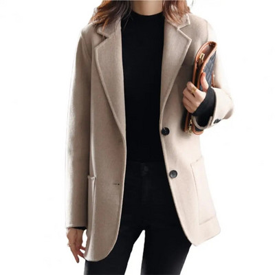Γυναικείο μπλέιζερ Camel Style Spring Loose Casual Outwear Office Lady Loose Coat κοστούμι Σακάκι μονόπλευρο Commute Γυναικείο παλτό