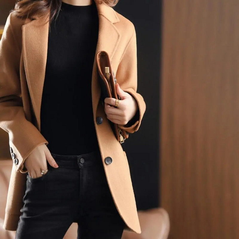 Γυναικείο μπλέιζερ Camel Style Spring Loose Casual Outwear Office Lady Loose Coat κοστούμι Σακάκι μονόπλευρο Commute Γυναικείο παλτό