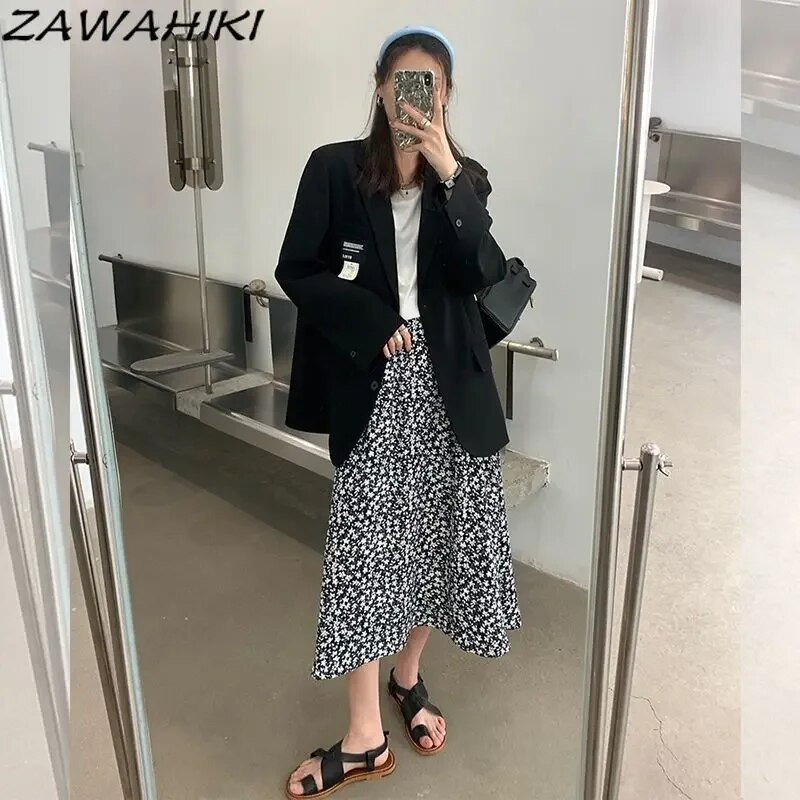 Tavaszi, őszi elegáns tervezésű, laza divat, Y2K nagyméretű blézer, női, alkalmi temperamentum, minden egyezik vintage Chaquetas Para Mujer