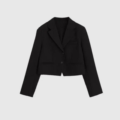 Blazere Femei Primăvară Nouă Birou Doamnă Lejer Temperament Decupat Solid Stil francez Tender Moda Chic Casual Ulzzang