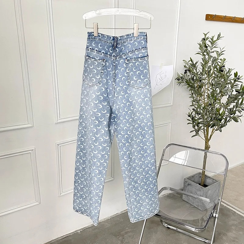 Nove modne široke ženske traperice visokog struka