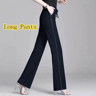 Hlače širokih nogavica od trapera Ice Silk Ženske ljetne tanke matične traperice Ravne hlače s elastičnim visokim strukom Ženske hlače do gležnja