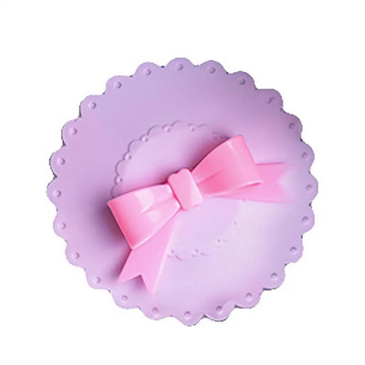 Silikonski poklopac za čašu za višekratnu upotrebu, otporan na curenje prašine Poklopac za čašu s mašnicom Otporan na toplinu Poklopac za šalicu Kuhinjski dodaci