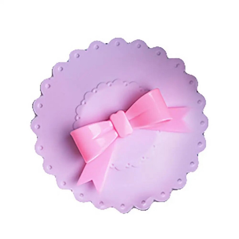 Silikonski poklopac za čašu za višekratnu upotrebu, otporan na curenje prašine Poklopac za čašu s mašnicom Otporan na toplinu Poklopac za šalicu Kuhinjski dodaci