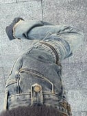 Amerikai magas derekú utcai nadrág farmer Női Y2k Cargo farmer Bő nadrág Cipzáras zseb Széles láb Vintage kék utcai viselet