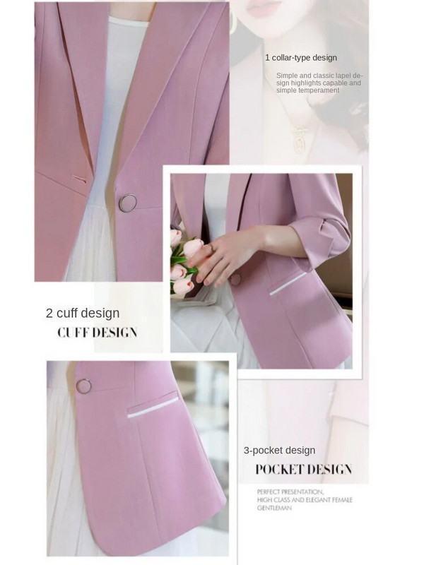 Moteriškas švarkas, naujas madingas, elegantiškas, paprastas klasikinis dizainas, laisvalaikio biuro moteriškas temperamento plonas paltas su vienu mygtuku