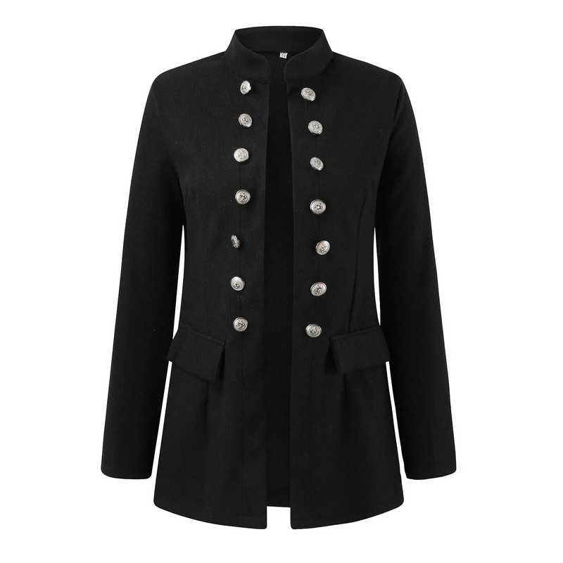 Casual μακρυμάνικο σακάκι με λαιμόκοψη, πανωφόρι γραφείου Γυναικεία άνοιξη φθινοπωρινή μόδα Κομψό μονόχρωμο παλτό για γυναίκες 2023 Γυναικείο τοπ