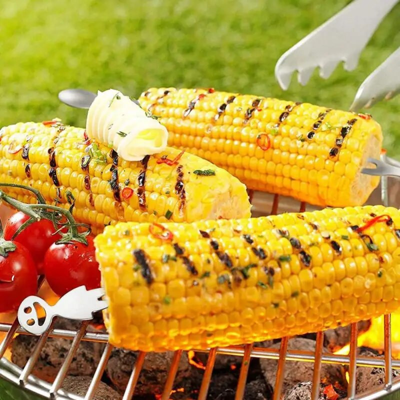 Rozsdamentes acél gyümölcsvilla karikatúra gyerekeknek snack sütemény desszert étel gyümölcs csákány fogpiszkáló Bento ebédek party dekoráció étkészlet