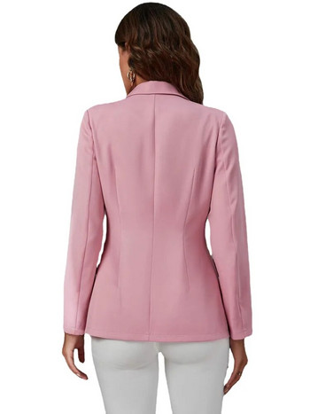 Νέο γυναικείο μακρυμάνικο μπλέιζερ με διπλό στήθος Casual γραφείο Κομψό μακρυμάνικο παλτό φθινοπωρινή μόδα