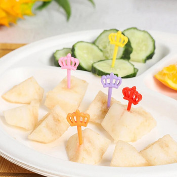 6/10 τμχ Cute Mini Animal Cartoon Food Επιλογές Παιδικό Σνακ Κέικ Επιδόρπιο Φαγητό Πιρούνια φρούτων, μεσημεριανό Αξεσουάρ για Παιδιά Σχολείου