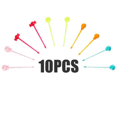 6/10 komada slatkih mini crtanih životinja Odabir hrane Dječji užina, torta, desert, hrana, voće, vilice, pribor za ručak za školsku djecu