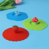 Szilikon csésze fedél Nem mérgező kerek, univerzális vizes csésze fedél Porálló kávésbögre lezárt kupak kanáltartóval, hőálló fedéllel