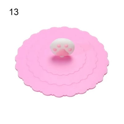 Szilikon csésze fedél Nem mérgező kerek, univerzális vizes csésze fedél Porálló kávésbögre lezárt kupak kanáltartóval, hőálló fedéllel