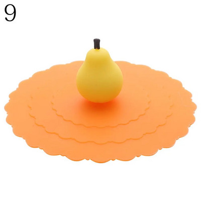 Szilikon csésze fedél Nem mérgező kerek, univerzális vizes csésze fedél Porálló kávésbögre lezárt kupak kanáltartóval, hőálló fedéllel