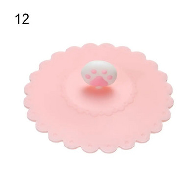 Szilikon csésze fedél Nem mérgező kerek, univerzális vizes csésze fedél Porálló kávésbögre lezárt kupak kanáltartóval, hőálló fedéllel