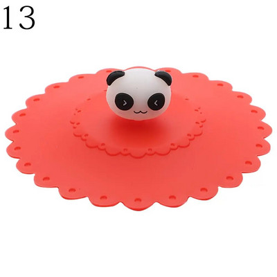 Szilikon csésze fedél Nem mérgező kerek, univerzális vizes csésze fedél Porálló kávésbögre lezárt kupak kanáltartóval, hőálló fedéllel