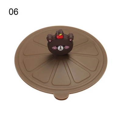 Szilikon csésze fedél Nem mérgező kerek, univerzális vizes csésze fedél Porálló kávésbögre lezárt kupak kanáltartóval, hőálló fedéllel