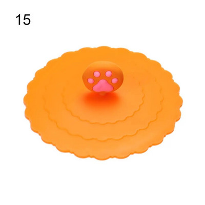 Szilikon csésze fedél Nem mérgező kerek, univerzális vizes csésze fedél Porálló kávésbögre lezárt kupak kanáltartóval, hőálló fedéllel