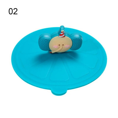 Szilikon csésze fedél Nem mérgező kerek, univerzális vizes csésze fedél Porálló kávésbögre lezárt kupak kanáltartóval, hőálló fedéllel