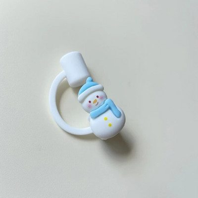 Kawaii božićni slamnati vrh Silikonski božićni slamnati vrhovi za čašu za piće, šarm, ukrasni poklopac za slamke od 7-8 cm 1 kom.