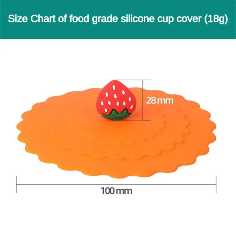 Rajzfilm szilikon csésze fedél Szivárgás- és porálló teáscsésze fedél Újrafelhasználható vizespohár zárófedél Frissen tartó fedők csészetartozékok