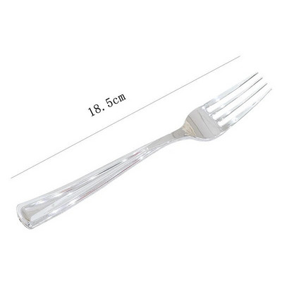 20 komada posuđa za jednokratnu upotrebu Zlatno ružičasto zlatno srebrno Plastični nož Vilica Žlica Rođendan Vjenčanje Rođendanska zabava Pribor za bankete