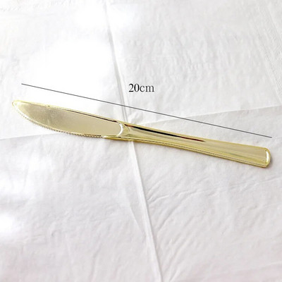 20 komada posuđa za jednokratnu upotrebu Zlatno ružičasto zlatno srebrno Plastični nož Vilica Žlica Rođendan Vjenčanje Rođendanska zabava Pribor za bankete