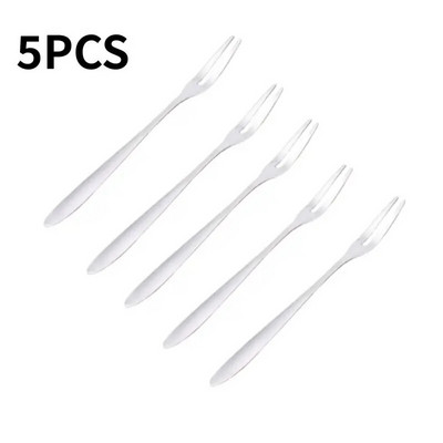 1–5 vnt. nerūdijančio plieno vaisių šakutės Desertinės šakutės Puikus mini šakučių rinkinys Užkandžių pyragų desertinės šakutės Kavinė Namų virtuvės stalo reikmenys