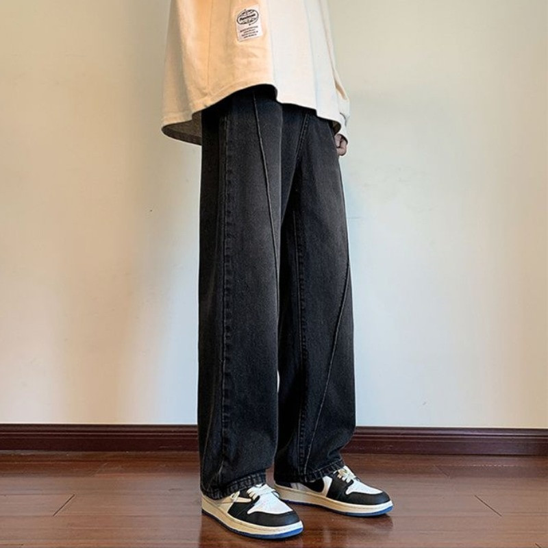Jesenske i zimske retro traperice Ženske Y2k New Street Fashion Joker visokog struka Uske široke hlače Harajuku Ležerne jednobojne traperice