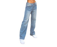 Seksi opuštene uličnog stila Poderane modne ležerne traper hlače visokog struka širokih nogavica Ženske traperice Ženska odjeća