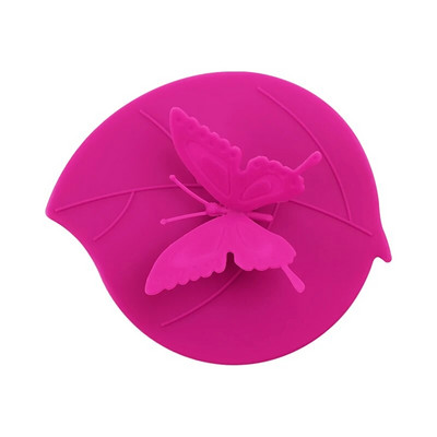 ME.FAM 1 komad slatki modni 3D listovi leptira Silikonski poklopac za šalicu 10,5 cm, brtveni poklopac otporan na prašinu za staklokeramičku plastičnu šalicu