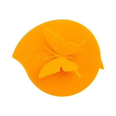 ME.FAM 1 komad slatki modni 3D listovi leptira Silikonski poklopac za šalicu 10,5 cm, brtveni poklopac otporan na prašinu za staklokeramičku plastičnu šalicu