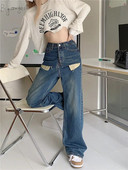 Tervezők Őszi téli táskás overallok Cargo Jeans nadrágok női magas derekú farmer nadrágok utcai ruházat női farmer nadrágok 2022