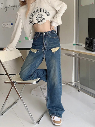 Tervezők Őszi téli táskás overallok Cargo Jeans nadrágok női magas derekú farmer nadrágok utcai ruházat női farmer nadrágok 2022