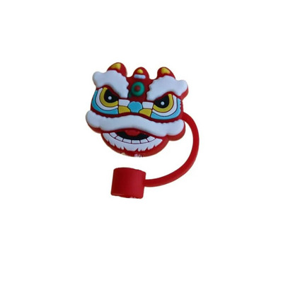 Mielas kūrybingas animacinis kalėdinės eglutės šiaudinis dangtelis, apsaugantis nuo purslų, daugkartinio naudojimo universalus gėrimų šiaudų dangtelis