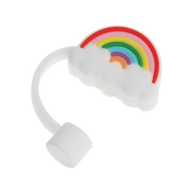 Capac pentru vârfuri de paie din silicon Capace drăguțe reutilizabile pentru paie de băut Capace dopuri de paie rezistente la praf pentru vârfuri de paie de 12 mm pentru decorarea în aer liber