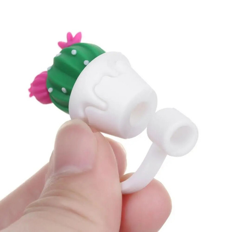 Capac pentru vârfuri de paie din silicon Capace drăguțe reutilizabile pentru paie de băut Capace dopuri de paie rezistente la praf pentru vârfuri de paie de 12 mm pentru decorarea în aer liber