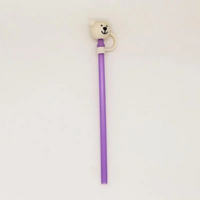 1 db rajzfilm szívószál szilikon szívószál hegyek iváshoz porvédő sapka fröccsenésbiztos dugók borító Creative csésze tartozékok 6-8 mm-es tömítőeszközök