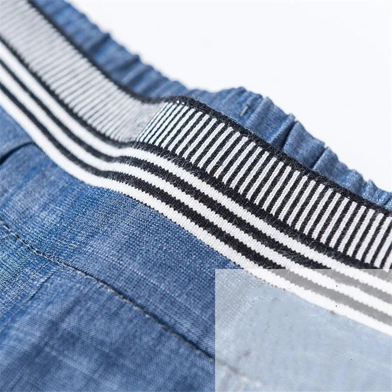 Plave elastične tanke široke traperice visokog struka Ženske hlače širokih nogavica Traper hlače do gležnja Ležerne 4xl Pantalone Korejski Vaqueros